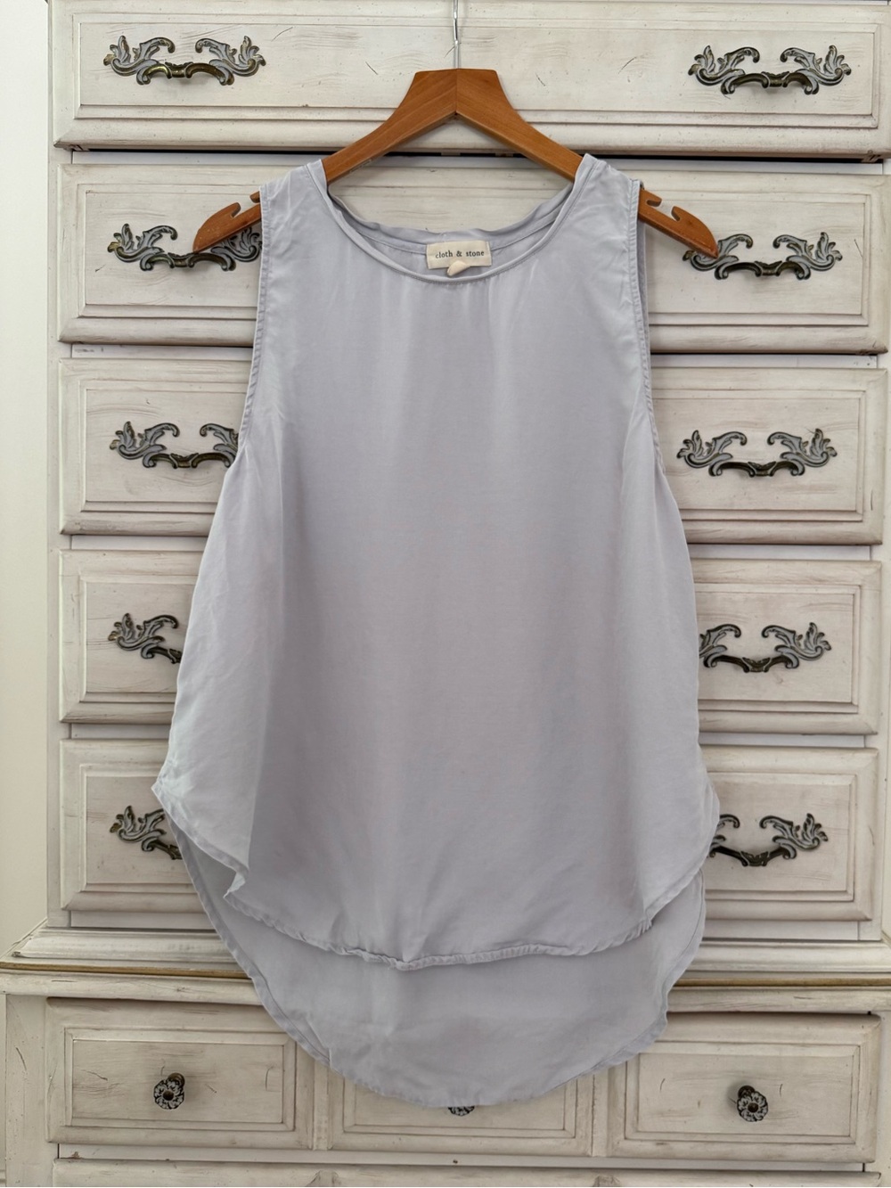 Anthropologie Grey Chambray Top